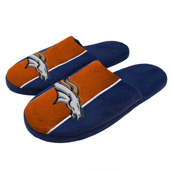 Denver Broncos Womens Stripe Logo Slippers