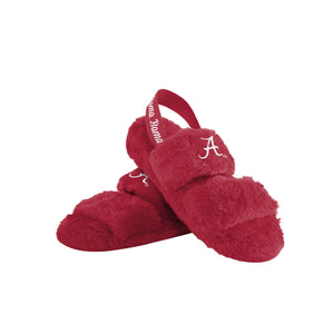 Alabama Crimson Tide NCAA Womens Heel Strap Wordmark Fur Slide