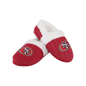 San Francisco 49ers NFL Womens Team Color Fur Moccasin Slippers