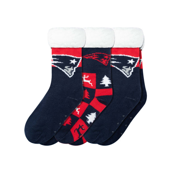 Buffalo Bills NFL Womens Fan Footy 3 Pack Slipper Socks