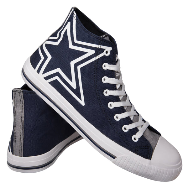 Dallas Cowboys Men's Big Logo High Top Canvas Shoes