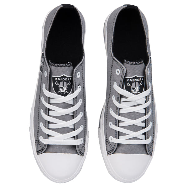 Las Vegas Raiders Nfl Mens Low Top Big Logo Canvas Shoes