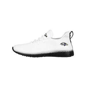 Baltimore Ravens NFL Mens Gradient Midsole White Sneakers