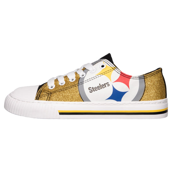 Pittsburgh Steelers Women's Shoes With Glitter Trim