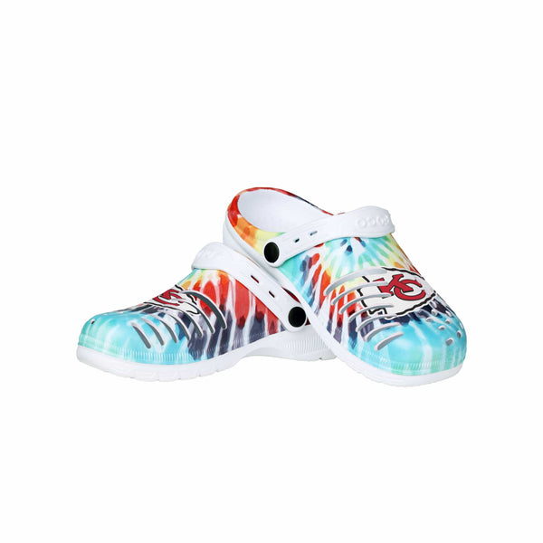 Kansas City Chiefs NFL Mens Tie-Dye Clog with Strap