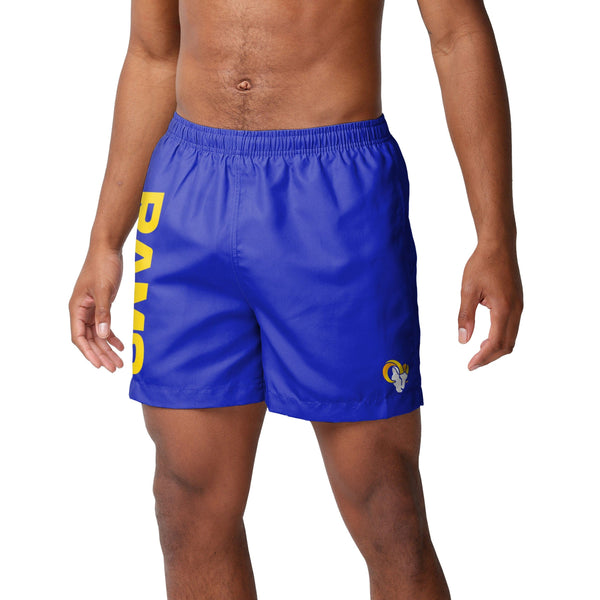 FOCO Los Angeles Rams NFL Mens Big Logo 5.5 Swimming Trunks