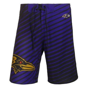 Baltimore Ravens NFL Stripes Poly Boardshorts