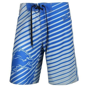 Detroit Lions NFL Stripes Poly Boardshorts