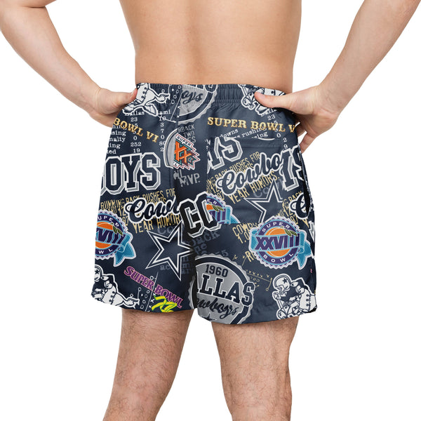 Men's G-III Sports by Carl Banks Navy Dallas Cowboys Island Volley Swim  Shorts