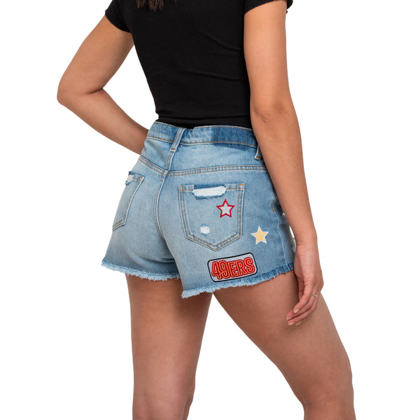 Buffalo Bills NFL Womens Team Logo Denim Shorts