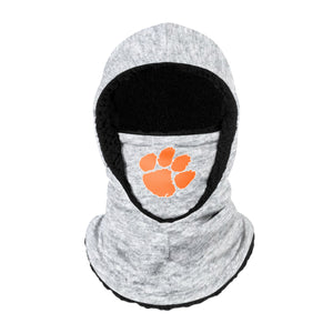 Clemson Tigers NCAA Heather Grey Big Logo Hooded Gaiter
