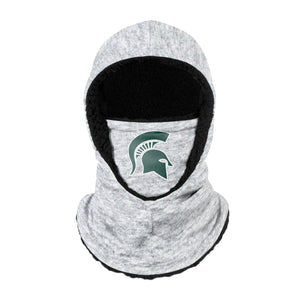 Michigan State Spartans NCAA Heather Grey Big Logo Hooded Gaiter