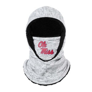 Ole Miss Rebels NCAA Heather Grey Big Logo Hooded Gaiter