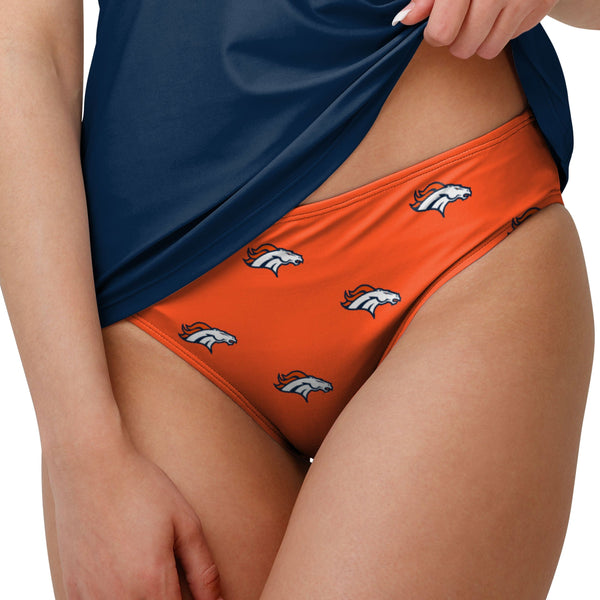 NFL Women's Denver Broncos Team Logo Swim Suit Bikini Top Medium