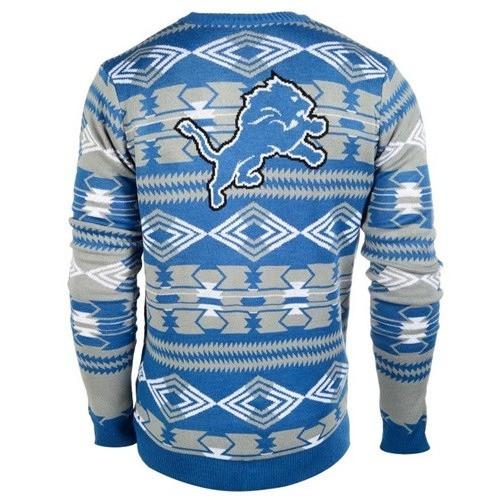 Detroit Lions All Over Print Christmas Knitting Ugly Sweater