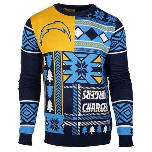 San Diego Chargers Aztec Print Ugly Sweater Vest