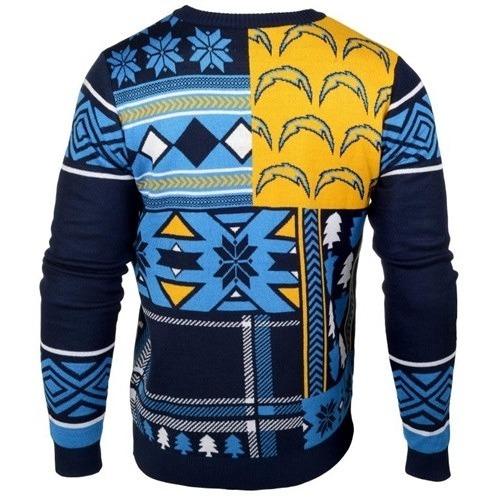 Los Angeles Chargers NFL Big Logo Ugly Christmas Sweater Gift For