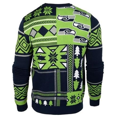 SEATTLE SEAHAWKS NFL Football Ugly Christmas Holiday Winter Sweater Size  Large