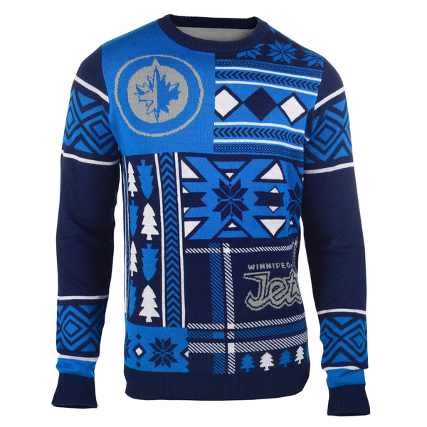 Winnipeg Jets NHL Patches Ugly Crew Neck Sweater