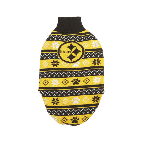 Pittsburgh Steelers NFL Knitted Holiday Dog Sweater