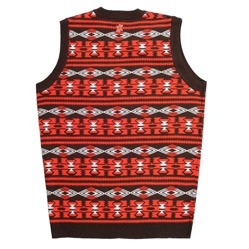 Cleveland Browns Aztec Print Ugly Sweater Vest