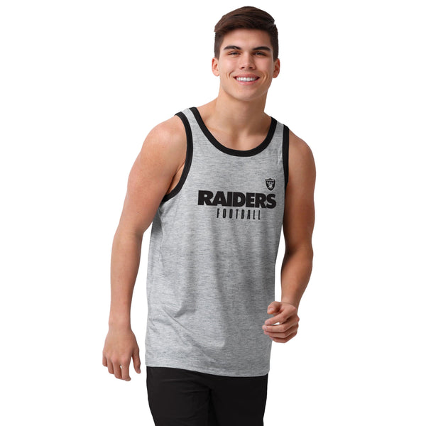 FOCO Las Vegas Raiders NFL Womens Wordmark Team Stripe Sleeveless Top