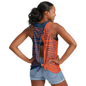 Houston Astros MLB Womens Tie-Breaker Sleeveless Top