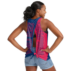 Atlanta Braves MLB 2021 World Series Champions Womens Tie-Breaker Sleeveless Top