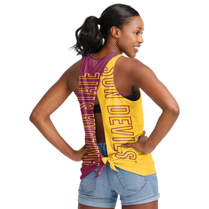 Arizona State Sun Devils NCAA Womens Tie-Breaker Sleeveless Top