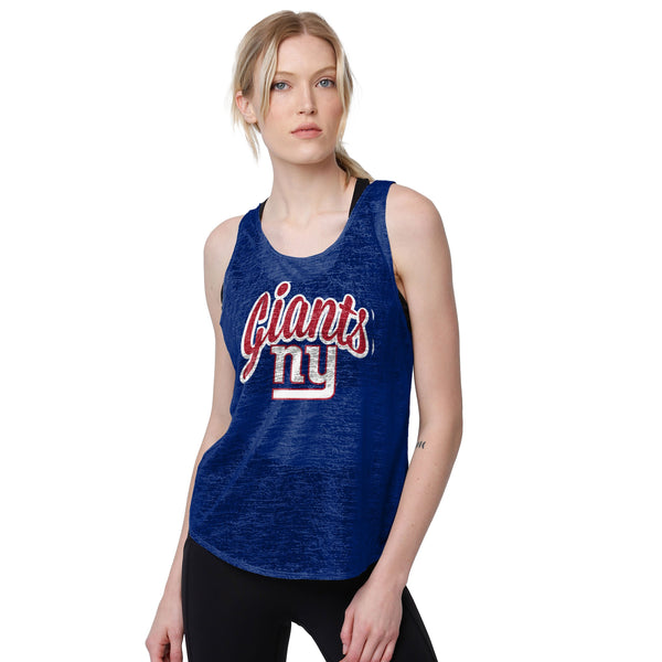 FOCO New York Giants NFL Womens Americana Tie-Breaker Sleeveless Top