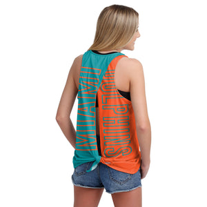 Miami Dolphins NFL Womens Tie-Breaker Sleeveless Top
