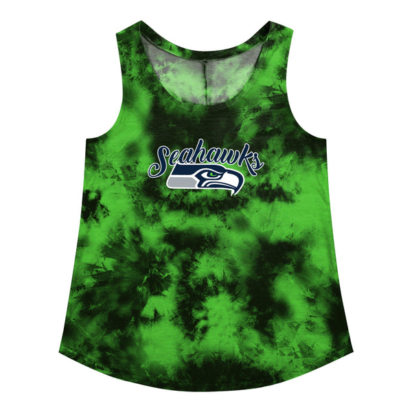 FOCO Seattle Seahawks NFL Womens Pastel Tie-Dye Crop Top