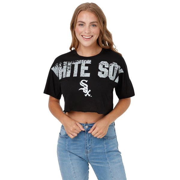 tailgate, Tops, White Sox Cropped Long Sleeve Shirt