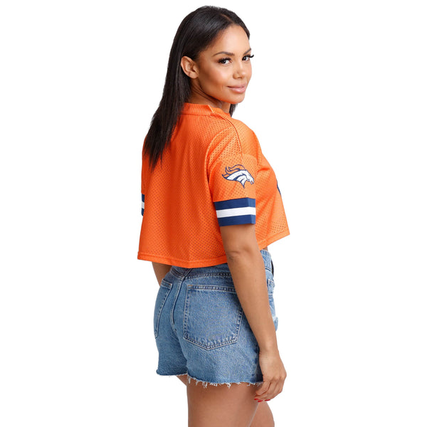 Thrifted Denver Broncos Cropped Game Day Tee 