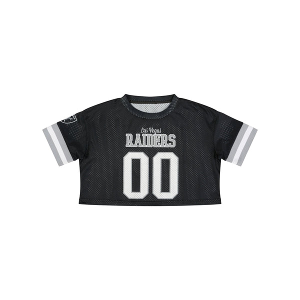 Women's Gameday Couture Gray Las Vegas Raiders Gridiron Glam Cropped T-Shirt Size: 2XL