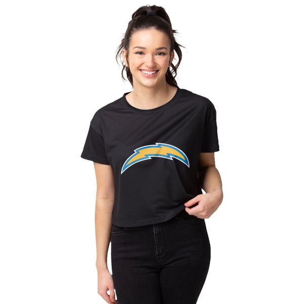 Los Angeles Chargers NFL Womens Tie-Dye Big Logo Crop Top