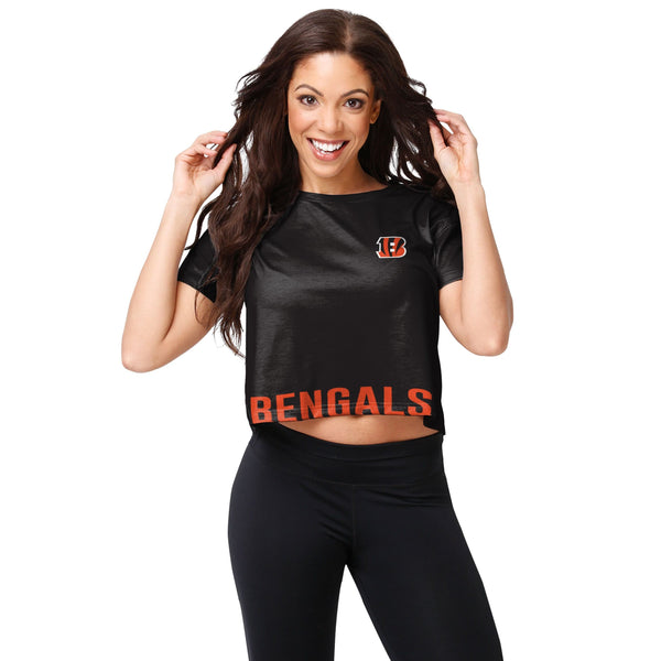 Cincinnati Bengals NFL Womens Alternate Team Color Crop Top