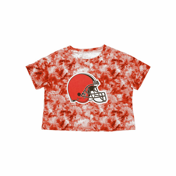 Cleveland Browns Womens Solid Big Logo Crop Top