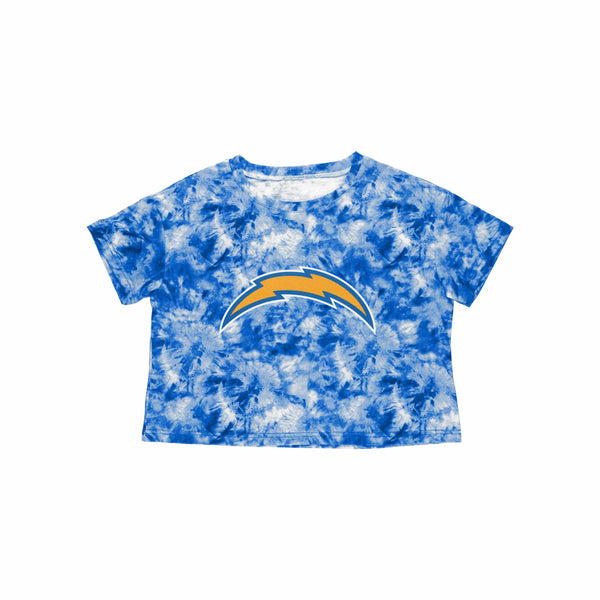 NFL Los Angeles Rams Junior Short Sleeve Tie-Dye Fashion Crop T-Shirt - S