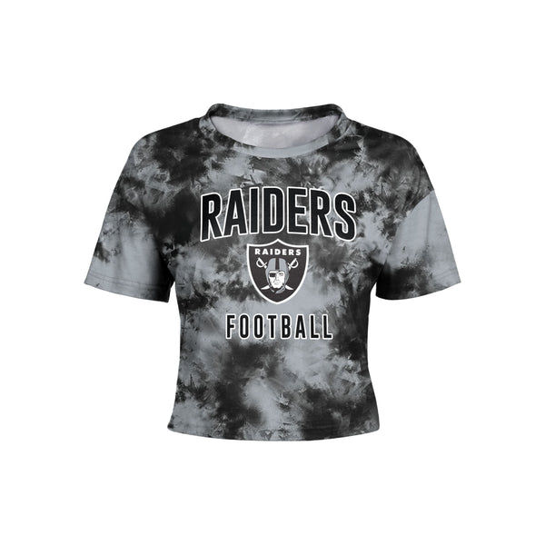 NFL Las Vegas Raiders Junior Short Sleeve Tie-Dye Fashion Crop T-Shirt - -  ShopStyle