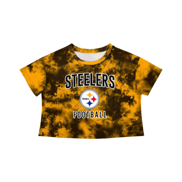 Women's NFL Pittsburgh Steelers Tie Dye Mock Neck Fleece