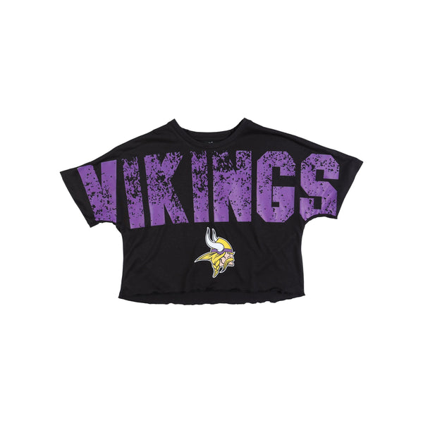 Minnesota Vikings NFL Womens Tie-Dye Big Logo Crop Top