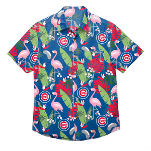 Chicago Cubs MLB Mens Floral Button Up Shirt