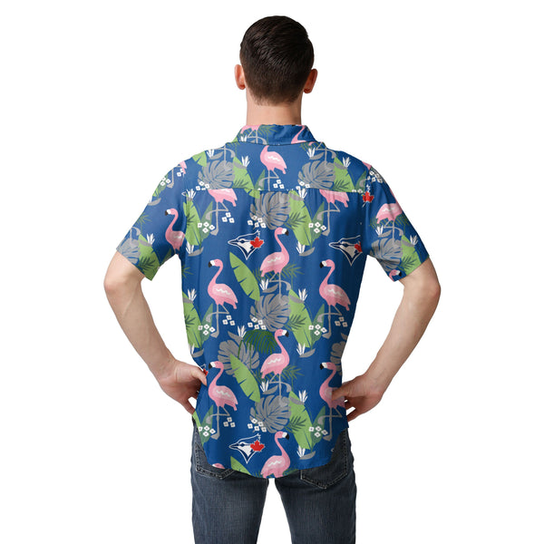 Toronto Blue Jays Mlb Mens Flamingo Button Up Shirt