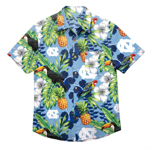 North Carolina Tar Heels NCAA Mens Floral Button Up Shirt