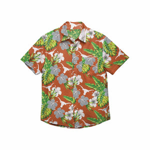 Texas Longhorns NCAA Mens Original Floral Button Up Shirt