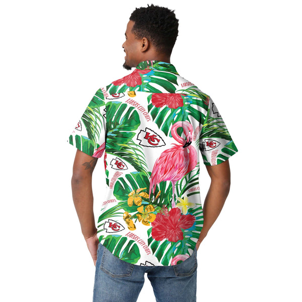 Kansas City Chiefs NFL Mens Floral Button Up Shirt