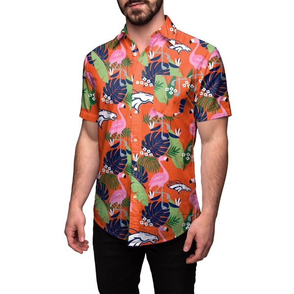 Men's Foco Cream Denver Broncos Paradise Floral Button-Up Shirt - ShopStyle