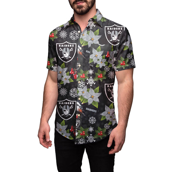 Las Vegas Raiders Button Hawaiian Shirt BG797 - ChilaSport