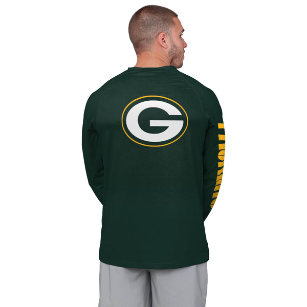 : NFL Green Bay Packers Boy's Long Sleeve Rash Guard Top,  Pineneedle Green, 18/20 : Sports Fan T Shirts : Sports & Outdoors